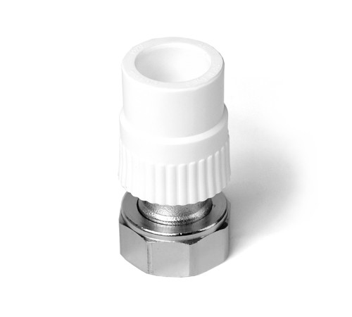 Евроконус (Муфта с накидной гайкой) полипропиленовый Белый 20x3/4