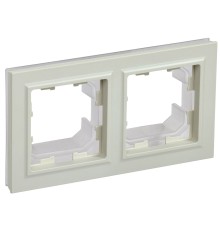 IEK BR-M22-44-K10 BRITE Рамка 2-мест. IP44 РУ-2-БрКр-44 беж.