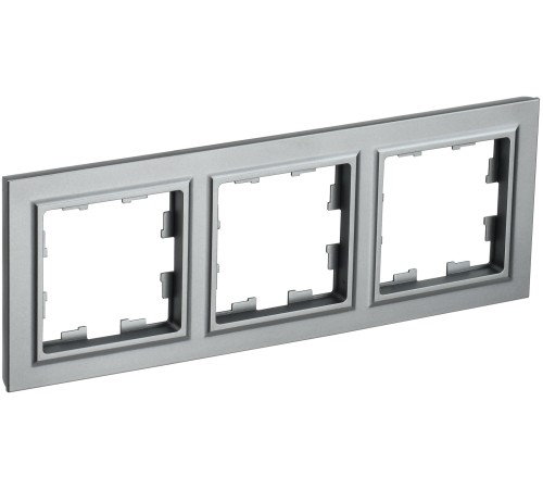 IEK BR-M32-K46 BRITE Рамка 3-мест. РУ-3-БрС сталь IEK BR-M32-K46 BRITE Рамка 3-мест. РУ-3-БрС сталь