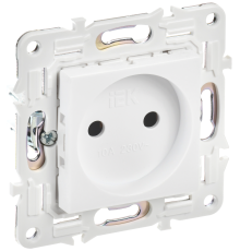 SKANDY Розетка без заземления без защитных шторок 10А SK-R02W арктический белый IEK