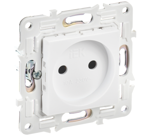 SKANDY Розетка без заземления без защитных шторок 10А SK-R02W арктический белый IEK