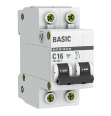 EKF mcb4729-2-16C Автоматический выключатель 2P 16А (C) 4,5кА ВА 47-29 EKF Basic