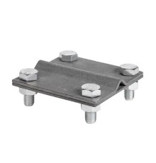 Зажим универсальный полоса 40 - прут 10 (пластина 70x70мм) HZ PROxima