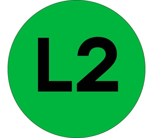 Наклейка "L2" d20мм PROxima EKF an-2-15-1