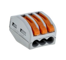 EKF plc-smk-413 Строительно-монтажная клемма СМК 222-413 с рычагом 3 отверстия 0,08-2,5мм2 EKF PROxima