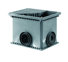 DKC 025003 Смотровой переходной колодец без дна для двустенных труб, 335х240х255мм