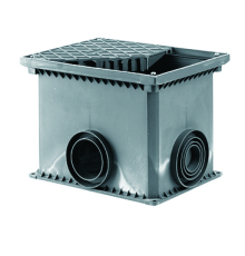 DKC 025003 Смотровой переходной колодец без дна для двустенных труб, 335х240х255мм