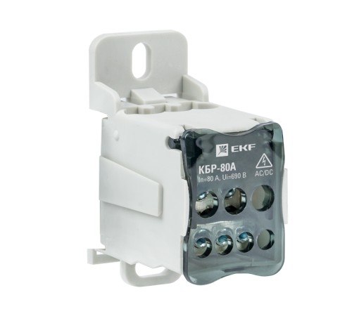 EKF plc-kbr80 Блок распределительный КБР на DIN-рейку и монтажную панель  80A EKF PROxima