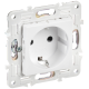 SKANDY Розетка с заземлением с защитными шторками 16А безвинтовое крепление SK-R06W арктический белый IEK