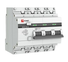 EKF DA32-25-30-4P-pro Дифференциальный автомат АД-32 3P+N 25А/30мА (хар. C, AC, электронный, защита 270В) 4,5кА EKF PROxima