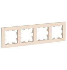 Systeme electric ATN000204 ATLASDESIGN 4-постовая РАМКА, универсальная, БЕЖЕВЫЙ