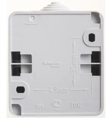 Systeme electric BA10-046C ЭТЮД IP44 О/У 1-клавишный ПЕРЕКЛЮЧАТЕЛЬ 10 АХ, СЕРЫЙ, Россия