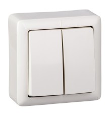 Systeme electric VA56-232-B ХИТ О/У 2-клавишный ВЫКЛЮЧАТЕЛЬ 6А, 250В, БЕЛЫЙ. Россия
