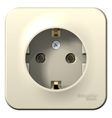 Systeme electric BLNRA010112 BLANCA О/У РОЗЕТКА с заземлением без штор. ИЗОЛ.ПЛ., 16А, 250В, МОЛОЧНЫЙ