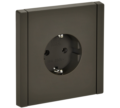 FORTE&PIANO Розетка 1-местная с заземлением без защитных шторок винтовое крепление 16А FP316 серый IEK