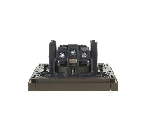 FORTE&PIANO Розетка 1-местная с заземлением с защитными шторками винтовое крепление 16А FP315 серый IEK