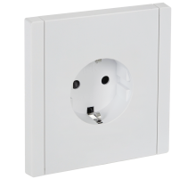 FORTE&PIANO Розетка 1-местная с заземлением с защитными шторками безвинтовое крепление 16А FP213 белый IEK