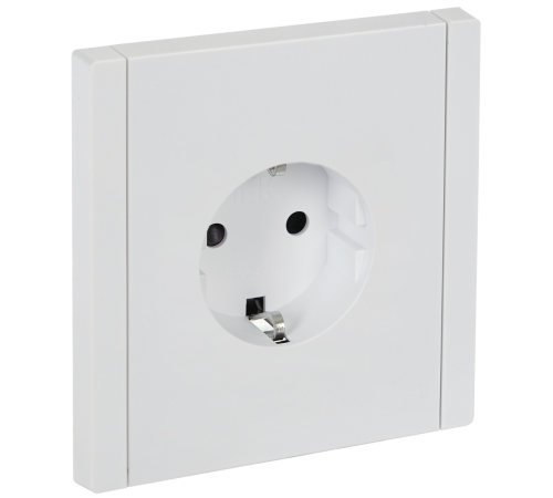 FORTE&PIANO Розетка 1-местная с заземлением с защитными шторками безвинтовое крепление 16А FP213 белый IEK