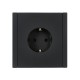 FORTE&PIANO Розетка 1-местная с заземлением с защитными шторками безвинтовое крепление 16А FP113 черный IEK