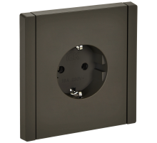 FORTE&PIANO Розетка 1-местная с заземлением с защитными шторками безвинтовое крепление 16А FP313 серый IEK