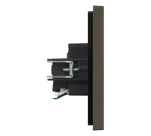 FORTE&PIANO Розетка 1-местная с заземлением с защитными шторками безвинтовое крепление 16А FP313 серый IEK