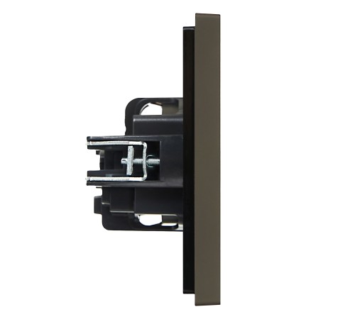 FORTE&PIANO Розетка 1-местная с заземлением с защитными шторками винтовое крепление 16А FP315 серый IEK