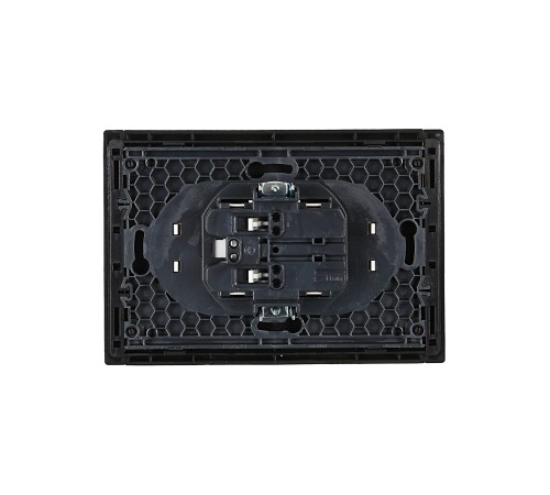 FORTE&PIANO Розетка 2-местная без заземления без защитных шторок безвинтовое крепление 10А FP126 черный IEK