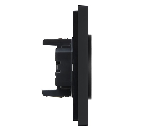 FORTE&PIANO Розетка 2-местная без заземления без защитных шторок безвинтовое крепление 10А FP126 черный IEK