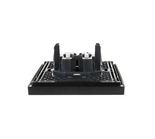 FORTE&PIANO Розетка 2-местная без заземления без защитных шторок безвинтовое крепление 10А FP126 черный IEK