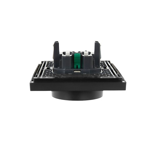 FORTE&PIANO Розетка 2-местная с заземлением без защитных шторок безвинтовое крепление 16А FP124 черный IEK