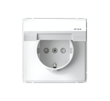 ARTGALLERY РОЗЕТКА с заземлением со шторками с    крышкой 16А, IP44, механизм, быстрозажимные       клеммы, белый