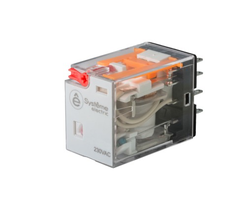 Реле 5A 4CO 230VAC тест кнопка LED