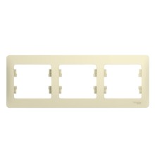 Systeme electric GSL000203 GLOSSA 3-постовая РАМКА, горизонтальная, БЕЖЕВЫЙ
