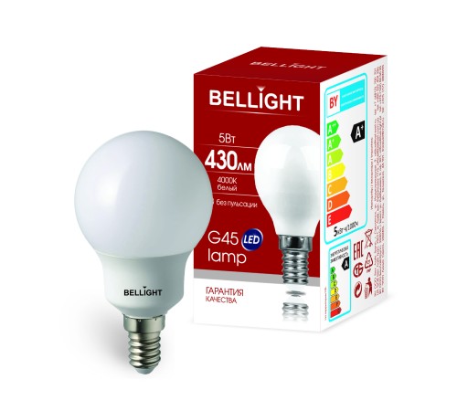 Лампа LED 5Вт 3000K 470Лм E14  Свеча Bellight