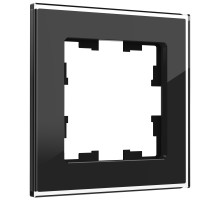 BRITE Рамка 1 пост РУ-1-2-БрЧ стекло черный