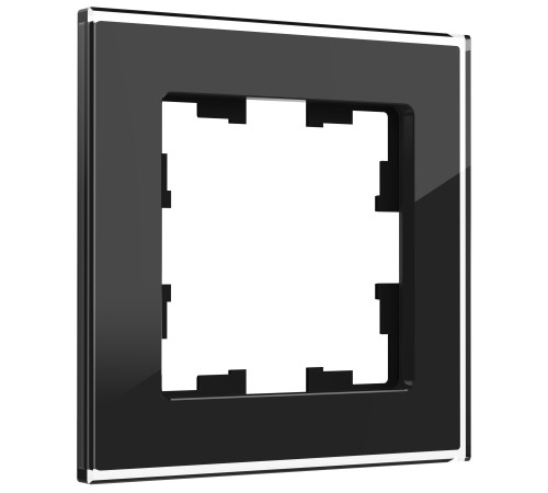 BRITE Рамка 1 пост РУ-1-2-БрЧ стекло черный