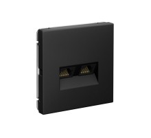 ARTGALLERY РОЗЕТКА двойная компьютерная RJ45+RJ45, кат. 5е, механизм, КАРБОН