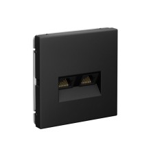 ARTGALLERY РОЗЕТКА двойная компьютерная RJ45+RJ45, кат. 5е, механизм, КАРБОН