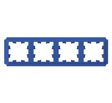 ATLASDESIGN ANTIQUE 4-постовая рамка, универсальная, АКВАМАРИН