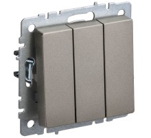 IEK BR-V30-0-10-K37 BRITE Выключ. 3-кл. 10А ВС10-3-0-БрШ шамп.