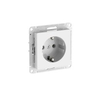 ATLASDESIGN РОЗЕТКА с заземлением, 16А, быстрозажимные клеммы, БЕЛЫЙ