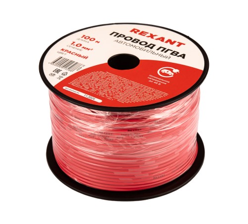Провод ПГВА 1х1.00 мм2, красный, бухта 100 м,
