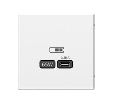 ARTGALLERY USB розетка тип-С 65Вт высокоскор.заряд. QC, PD, механизм, белый