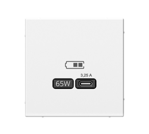 ARTGALLERY USB розетка тип-С 65Вт высокоскор.заряд. QC, PD, механизм, белый ARTGALLERY USB розетка тип-С 65Вт высокоскор.заряд. QC, PD, механизм, белый
