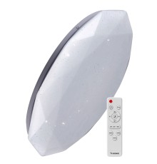 Светильник светодиодный ДБО-120 Вт настенно-потолочный управляемый DIAMOND 230В 3000-6500K 9600Лм 500x90мм