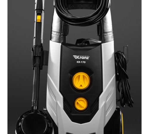 Kranz KR-16-1262 Мойка высокого давления KR-170, 2200Вт, 450 л/ч, 170 Бар Kranz KR-16-1262 Мойка высокого давления KR-170, 2200Вт, 450 л/ч, 170 Бар