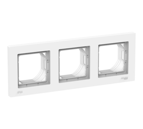 ATLASDESIGN AQUA Рамка 3-постовая, IP44, БЕЛЫЙ