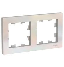 Systeme electric ATN000402 ATLASDESIGN 2-постовая РАМКА, универсальная, ЖЕМЧУГ