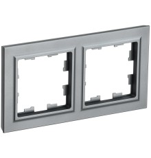 IEK BR-M22-K46 BRITE Рамка 2-мест. РУ-2-БрС сталь
