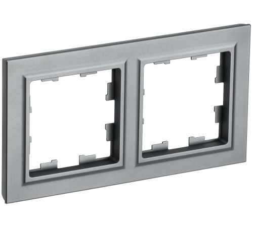 IEK BR-M22-K46 BRITE Рамка 2-мест. РУ-2-БрС сталь IEK BR-M22-K46 BRITE Рамка 2-мест. РУ-2-БрС сталь